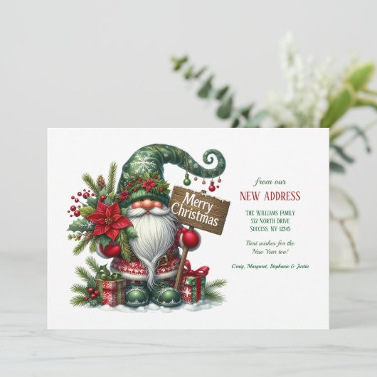 クリスマス格言休日の引越し告知 招待状 (スタンド正面)