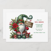 クリスマス格言休日の引越し告知 招待状 (正面/裏面)