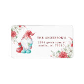 クリスマス格言休日フローラ差出人住所 ラベル (正面)