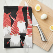 クリスマス格言休日小人かわいい季節のクリスマス キッチンタオル (四つ折り)