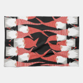 クリスマス格言休日小人かわいい季節のクリスマス キッチンタオル (横)