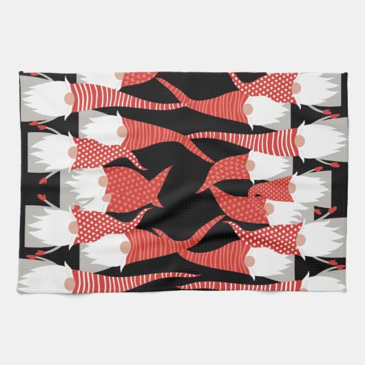 クリスマス格言休日小人かわいい季節のクリスマス キッチンタオル (横)