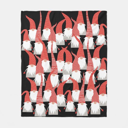 クリスマス格言休日小人かわいい季節のクリスマス フリースブランケット (正面)