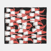 クリスマス格言休日小人かわいい季節のクリスマス フリースブランケット (正面(横))