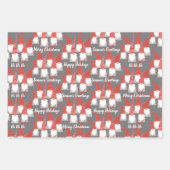 クリスマス格言休日小人かわいい季節のクリスマス ラッピングペーパーシート (正面3)
