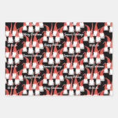 クリスマス格言休日小人かわいい季節のクリスマス ラッピングペーパーシート (正面)