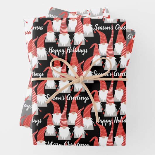 クリスマス格言休日小人かわいい季節のクリスマス ラッピングペーパーシート (インサイチュ)