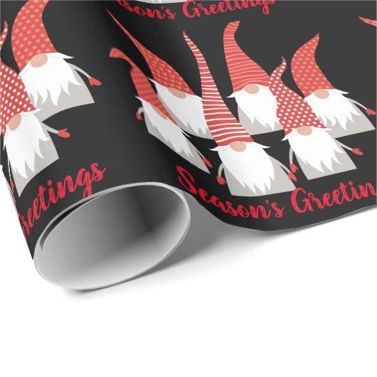 クリスマス格言休日小人かわいい季節のクリスマス ラッピングペーパー (ロールコーナー)