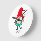 クリスマス格言保持クリスマスライト ラウンド壁時計 (傾斜)