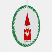 クリスマス格言保持ハートメタルオーナメント メタルオーナメント (正面右)