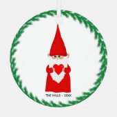 クリスマス格言保持ハートメタルオーナメント メタルオーナメント (裏面)