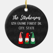 クリスマス格言初めてのクリスマスの新居 セラミックオーナメント (裏面)