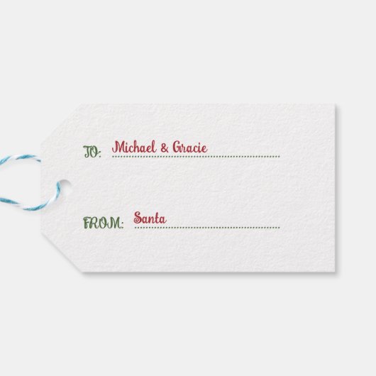 クリスマス格言北極からの特別配達 ギフトタグ (裏面横)