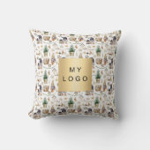 クリスマス格言北欧の農家のビジネスロゴ クッション (正面)