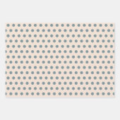 クリスマス格言北欧スカンジナビアブルーイエロー ラッピングペーパーシート (正面2)