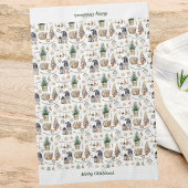 クリスマス格言北欧ファームハウススタイル キッチンタオル