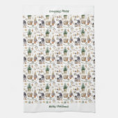 クリスマス格言北欧ファームハウススタイル キッチンタオル (縦)