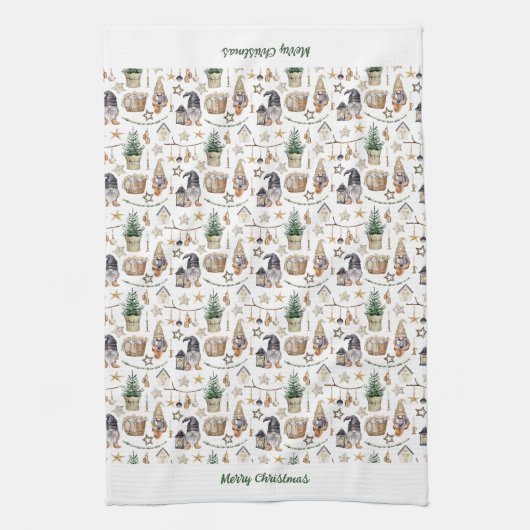 クリスマス格言北欧ファームハウススタイル キッチンタオル