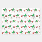 クリスマス格言及びキャンディーケーンギフト ラッピングペーパーシート (正面)