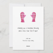 クリスマス格言及び手袋付トナカイ シーズンカード (裏面)