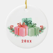 クリスマス格言名子供 セラミックオーナメント (裏面)