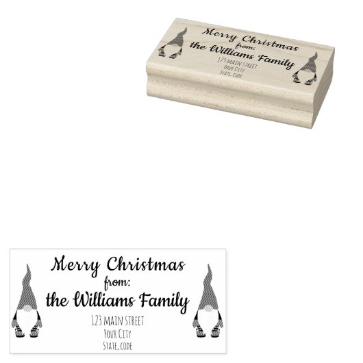 クリスマス格言差出人住所ウッドアートスタンプ ラバースタンプ (押印)