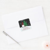 クリスマス格言差出人住所ラベル スクエアシール (封筒)