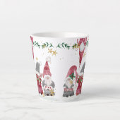 クリスマス格言水彩ラブジョイピースリーフ カフェラテマグ (正面)