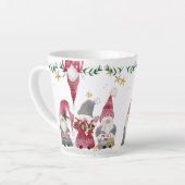 クリスマス格言水彩ラブジョイピースリーフ カフェラテマグ (左アングル)