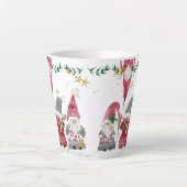 クリスマス格言水彩ラブジョイピースリーフ カフェラテマグ (正面)