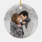 クリスマス格言水彩新着写真 セラミックオーナメント (裏面)