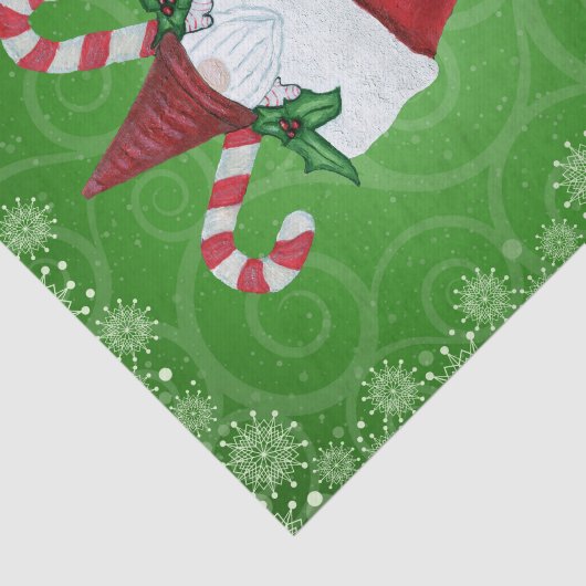 クリスマス格言白ひげ帽子インストッキンググリーン 薄葉紙 (詳細)