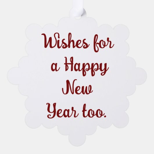 クリスマス格言紙オーナメントカード オーナメントカード (裏面)