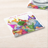 クリスマス格言紙コースター スクエアペーパーコースター (アングル)