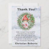 クリスマス格言誕生日パーティーサンキューカード サンキューカード (正面)