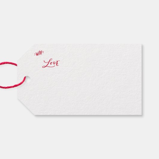 クリスマス格言赤いホワイトファミリー名かわいい ギフトタグ (裏面横)