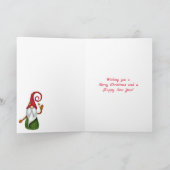 クリスマス格言赤と緑の宝石グ素朴ラム シーズンカード (内部)
