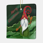 クリスマス格言赤と緑の宝石グ素朴ラム セラミックオーナメント (左)