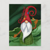 クリスマス格言赤と緑の宝石グ素朴ラム ポストカード (正面)