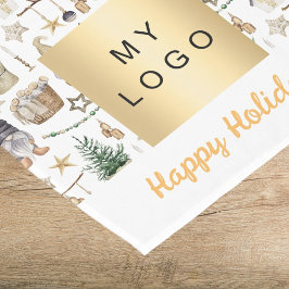 クリスマス格言農家スタイルのビジネスロゴ ショートテーブルランナー