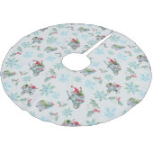 クリスマス格言遊 ブラッシュドポリエステルツリースカート (アングル)