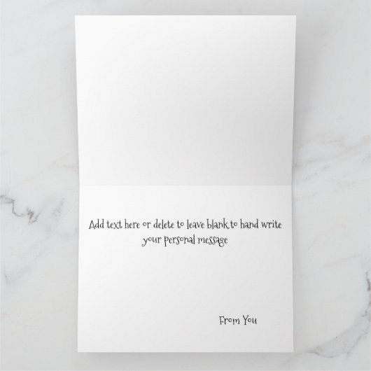 クリスマス格言雪だるまかわいい カード (内部)