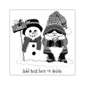 クリスマス格言雪だるまかわいい ラバースタンプ (インプリント)