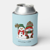 クリスマス格言雪だるまかわいい 缶クーラー (缶正面)