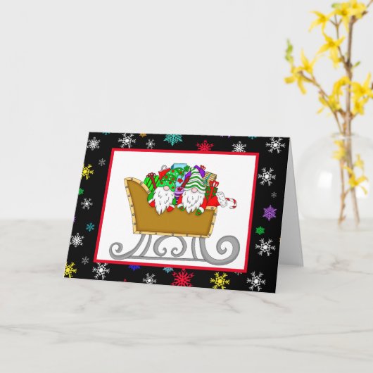 クリスマス格言 お前の家族にメリークリスマス カード (黄色い花)