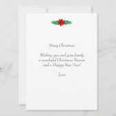 クリスマス格言&かわいいレッドバードクリスマスカード (裏面)