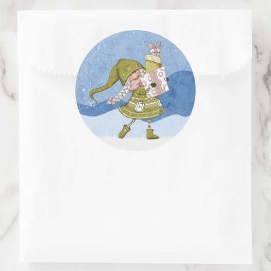 クリスマス格言(ギフトシール付) ラウンドシール (バッグ)