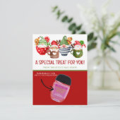 クリスマス格言、ココアパーソナライズされたギフトカード 招待状 (スタンド正面)