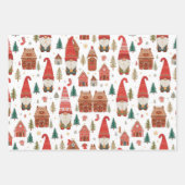 クリスマス格言&ジンジャーブレッドノルディックビレッジ ラッピングペーパーシート (正面3)