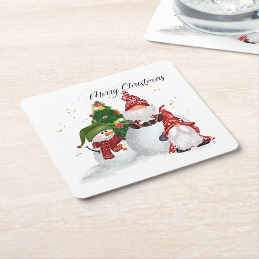 クリスマス格言 スクエアペーパーコースター (アングル)